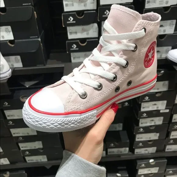 Girls' Converse Chuck Taylor All Star High-Top Sneakers  Pink Sizes NIB #660098F - Picture 5 of 11